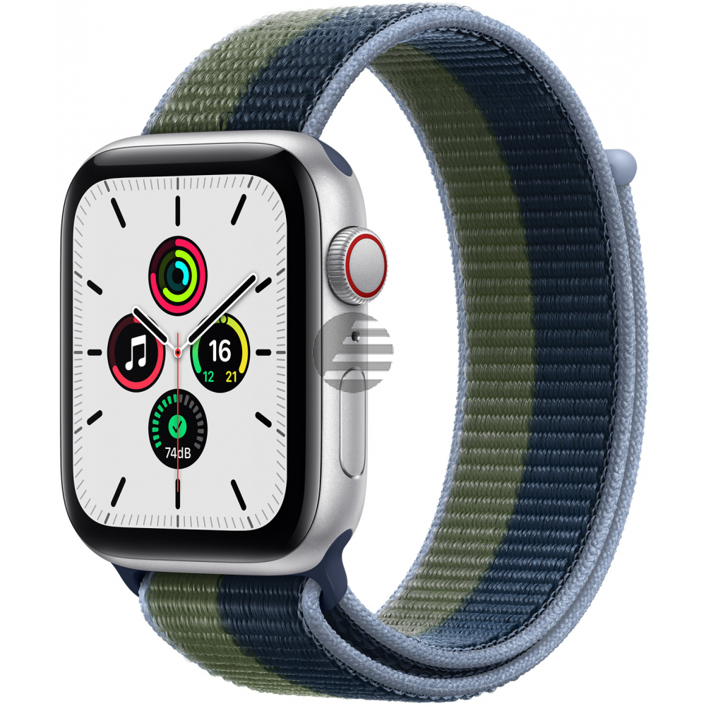 Apple Watch SE Cell 44 mm Alu sil./Loop abyssblau/moosgrün