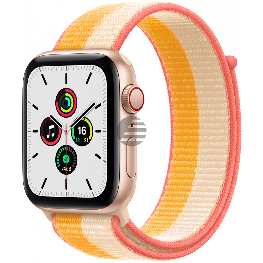 Apple Watch SE Cell 44 mm Alu gold/Loop indischgelb/weiß