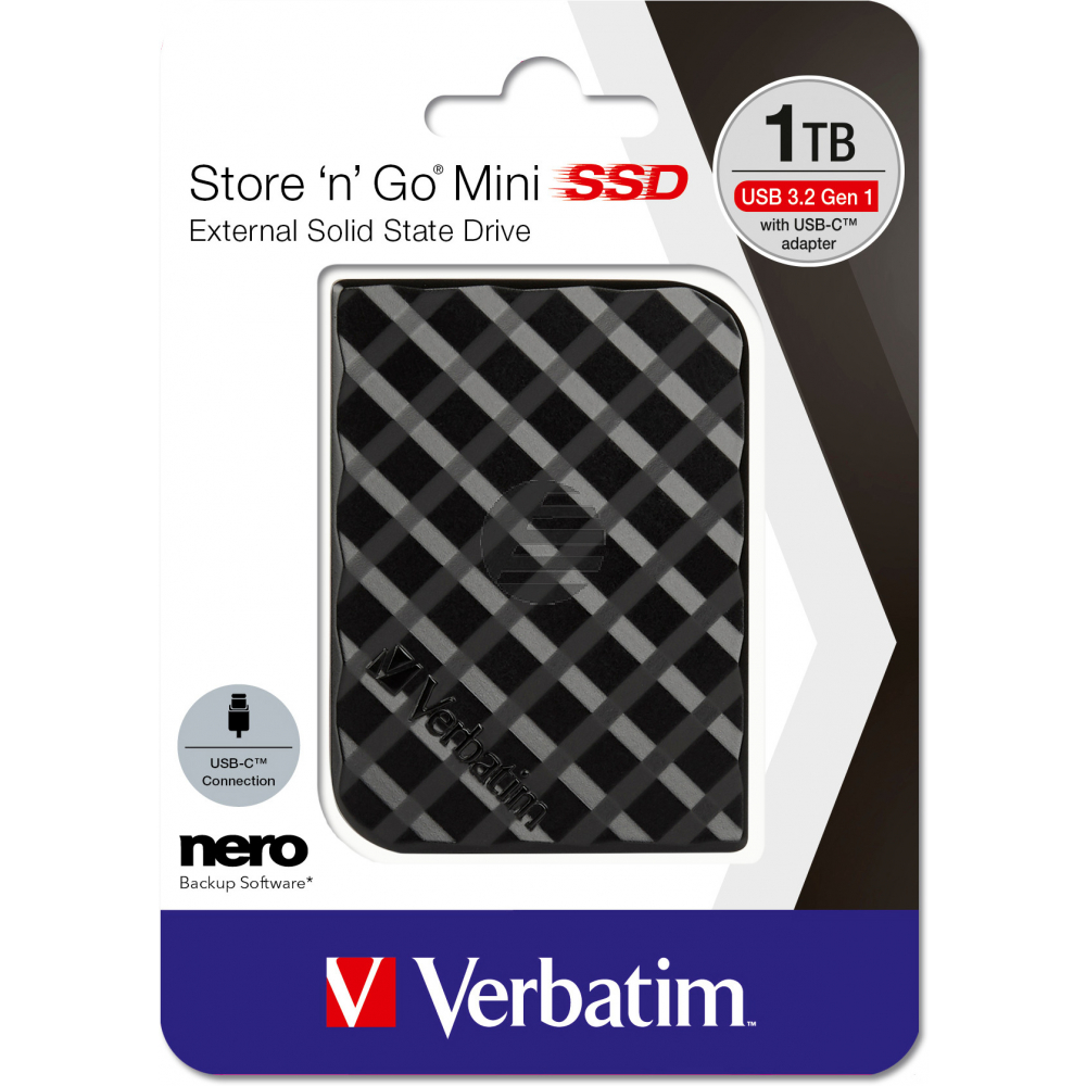 VERBATIM Store n Go Mini SSD 1TB 53237 USB 3.2 black