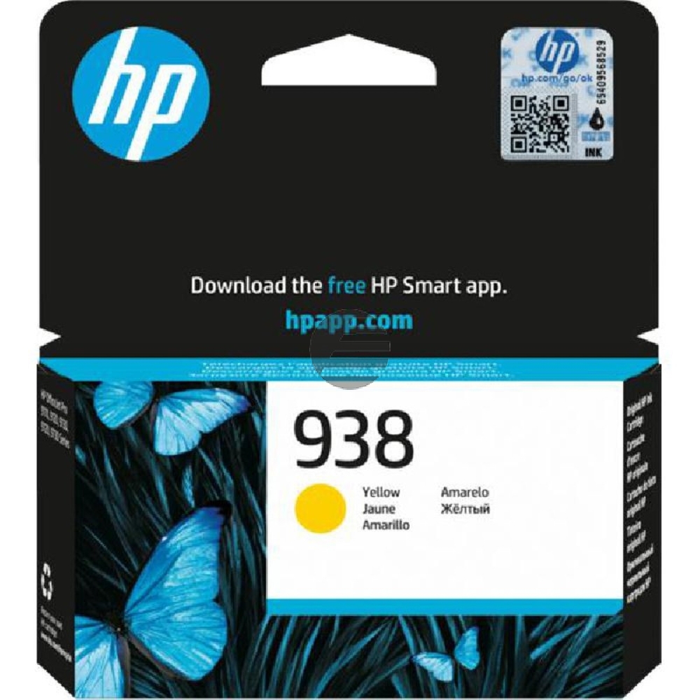 HP Tintendruckkopf gelb (4S6X7PE, 938)