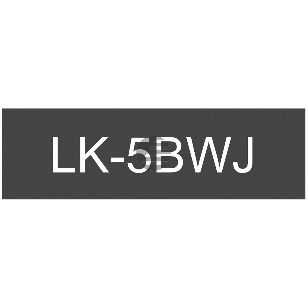 Epson Schriftbandkassette 18mm weiß/schwarz (matt) (C53S672083, LK-5BWJ)