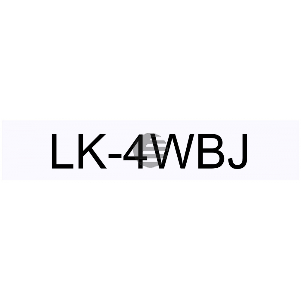 Epson Schriftbandkassette 12mm schwarz/weiß (matt) (C53S672062, LK-4WBJ)