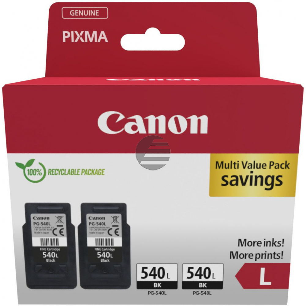 Canon Tintendruckkopf 2 x schwarz (5224B020, PG-540L) Canon Tintendruckkopf 2 x schwarz (5224B020, PG-540L)