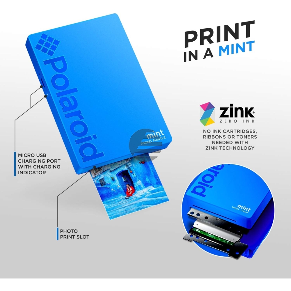 Polaroid Mint Pocket Printer (blue)