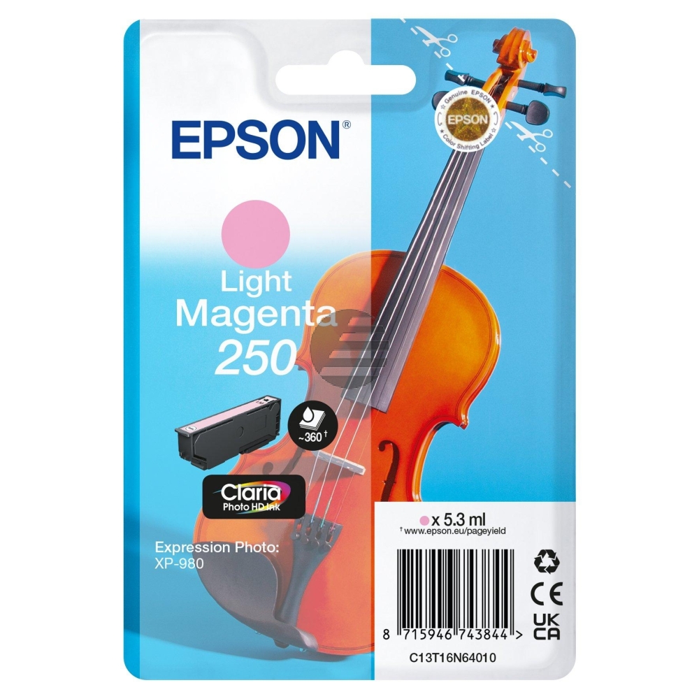 Epson Tintenpatrone magenta light SC (C13T16N64010, 250)