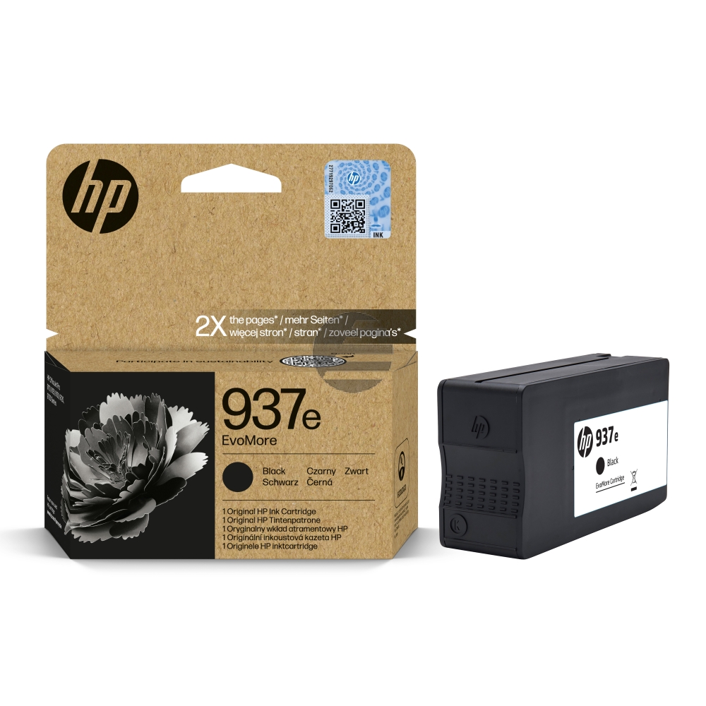 HP Tintendruckkopf EvoMore schwarz HC (4S6W9NE#LS1, 937e)