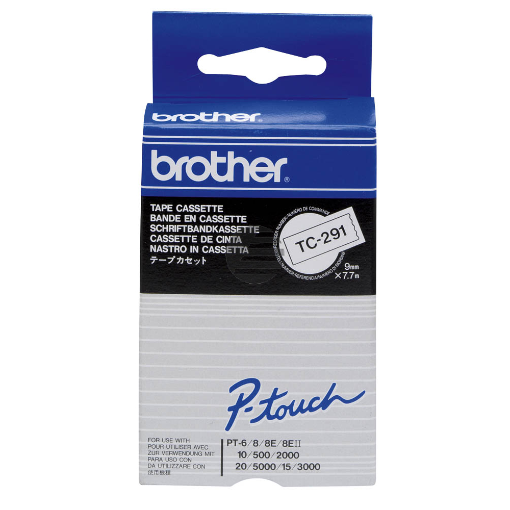 Brother Schriftbandkassette schwarz/weiß (TC-291)
