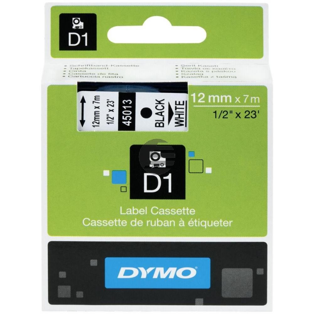 Dymo Schriftbandkassette schwarz/weiß (43113)