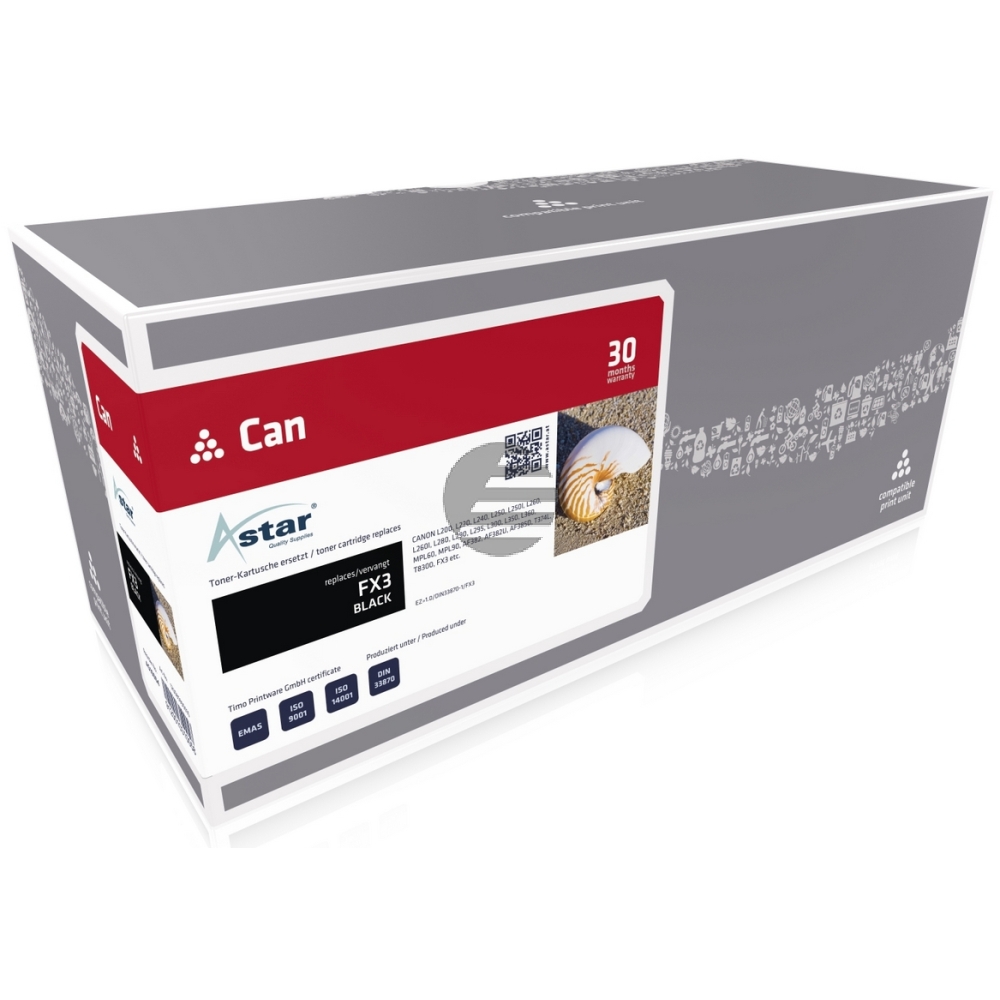 Astar Toner-Kartusche schwarz (AS10004) ersetzt FX-3