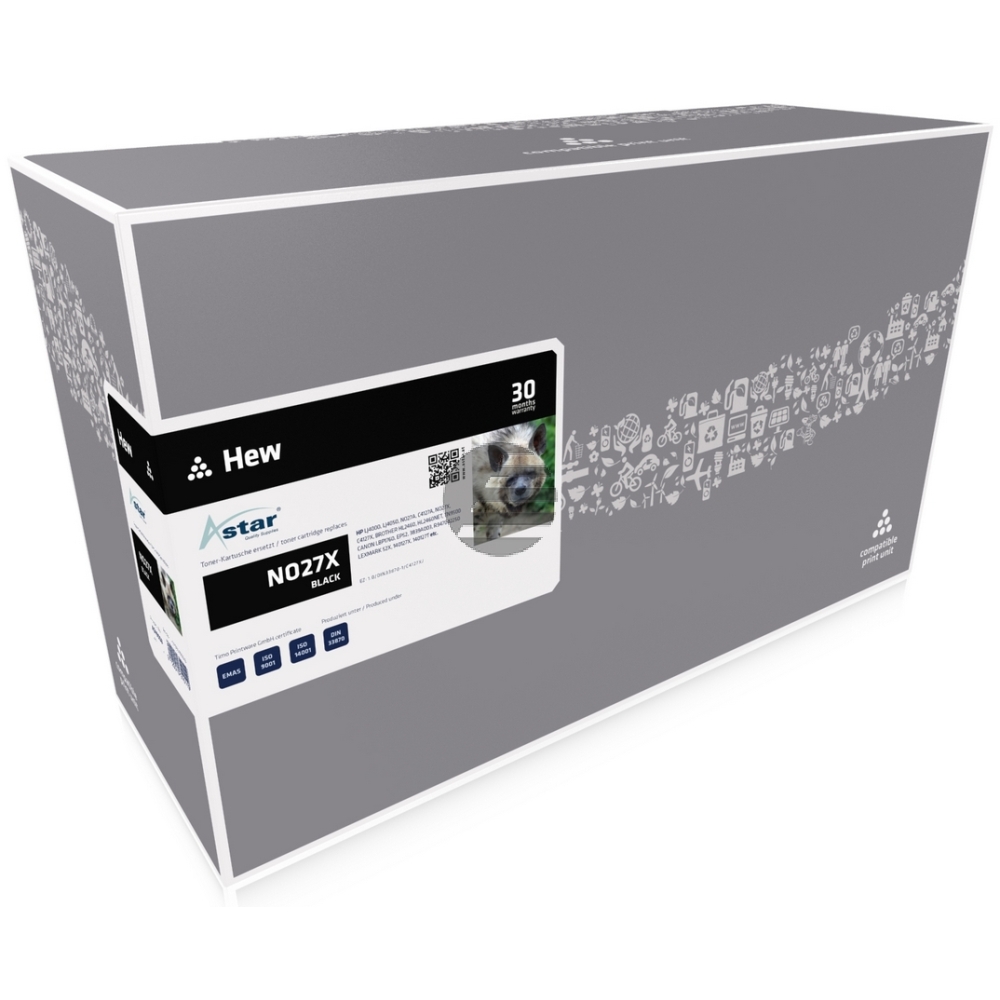 Astar Toner-Kartusche schwarz HC (AS10008) ersetzt 27X