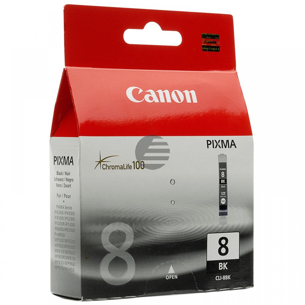 Canon Tintenpatrone schwarz (0620B001, CLI-8BK)