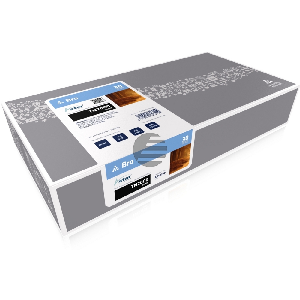 Astar Toner-Kit schwarz (AS10200) ersetzt TN-2000