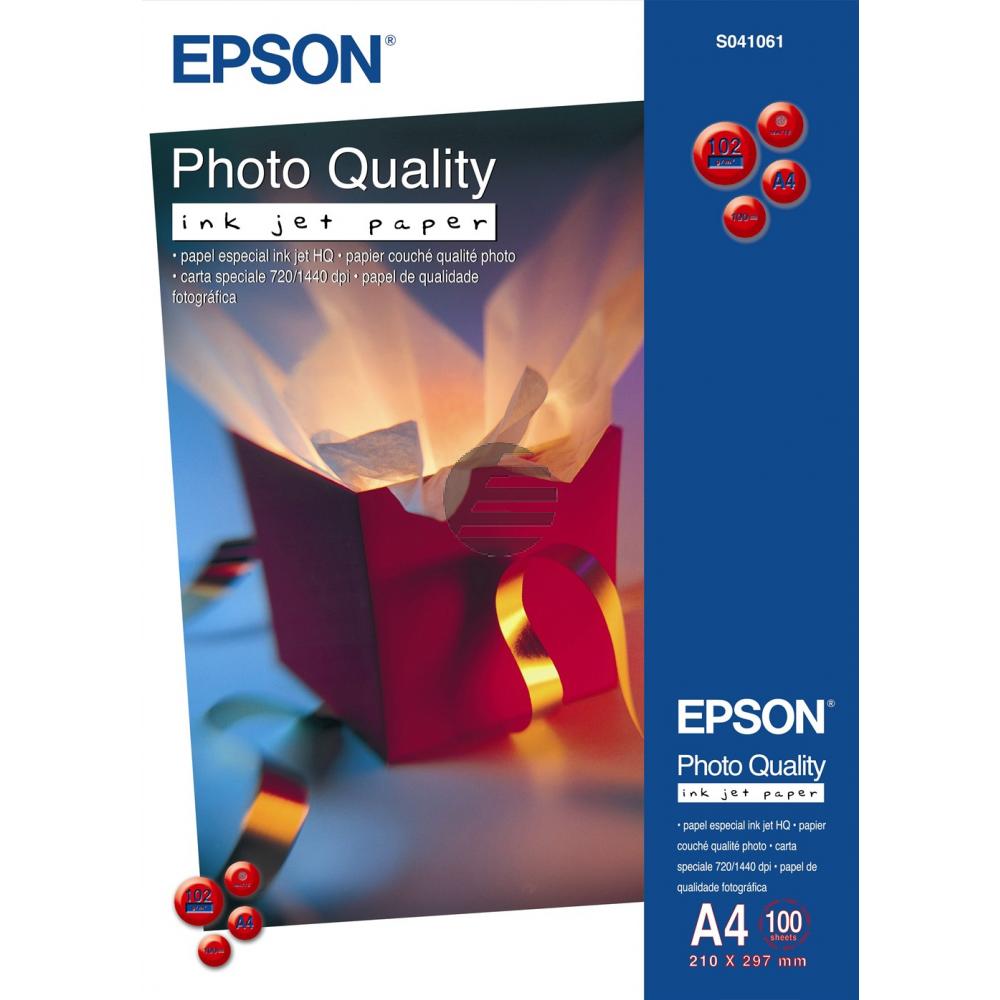 Epson Photo Quality Ink Jet Paper DIN A4 10 Seiten weiß 100 Blatt DIN A4 102 g/m² (C13S041061) Epson Photo Quality Ink Jet Paper DIN A4 10 Seiten weiß 100 Blatt DIN A4 102 g/m² (C13S041061)