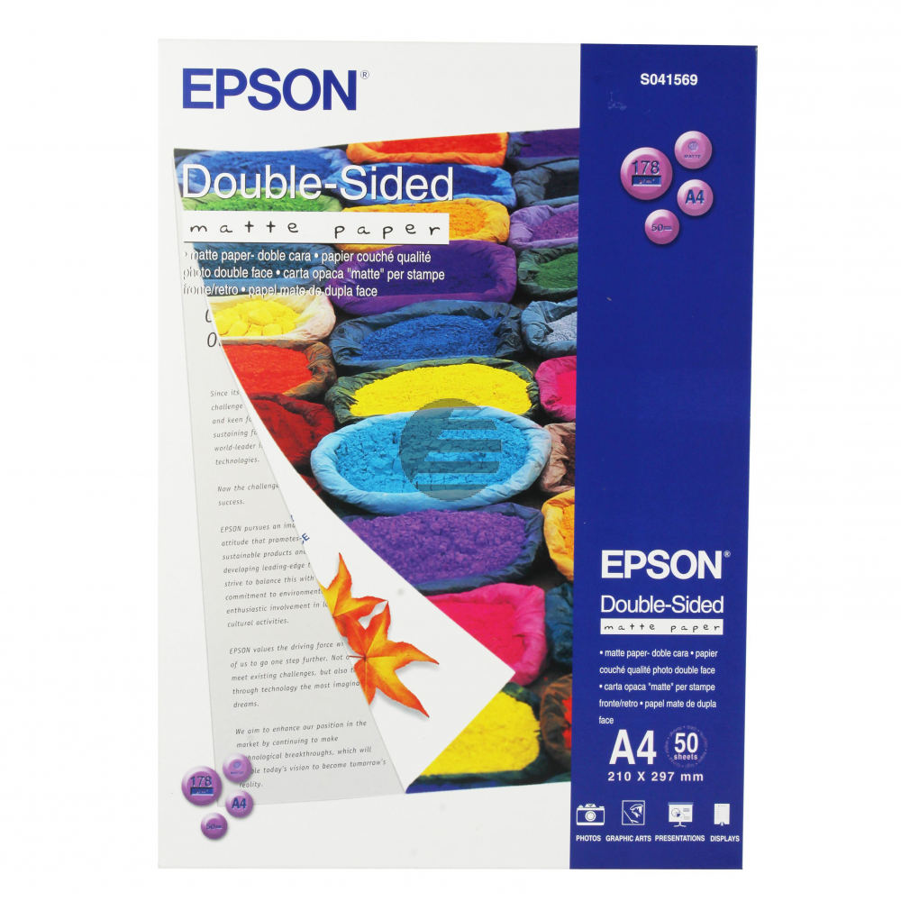 Epson Double-Sided Matte Paper DIN A4 weiß 50 Blatt DIN A4 (C13S041569) Epson Double-Sided Matte Paper DIN A4 weiß 50 Blatt DIN A4 (C13S041569)