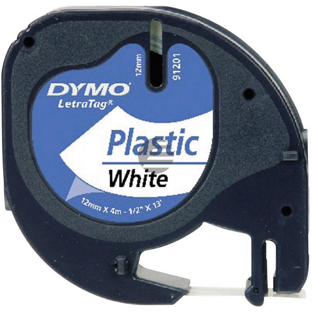 Dymo Schriftbandkassette schwarz/weiß (S0721660, 91221)