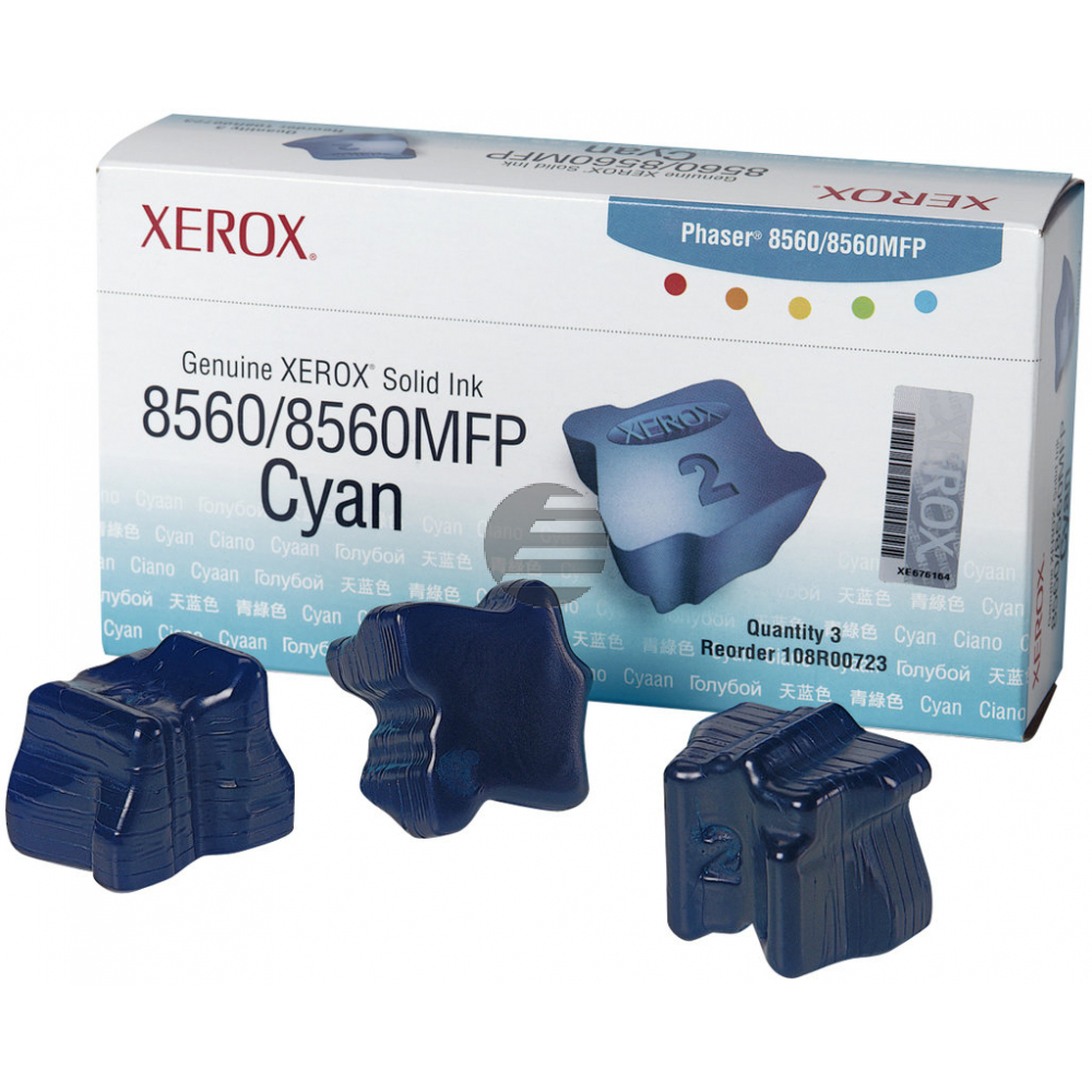 Xerox Colorstix 3 x cyan (108R00723)