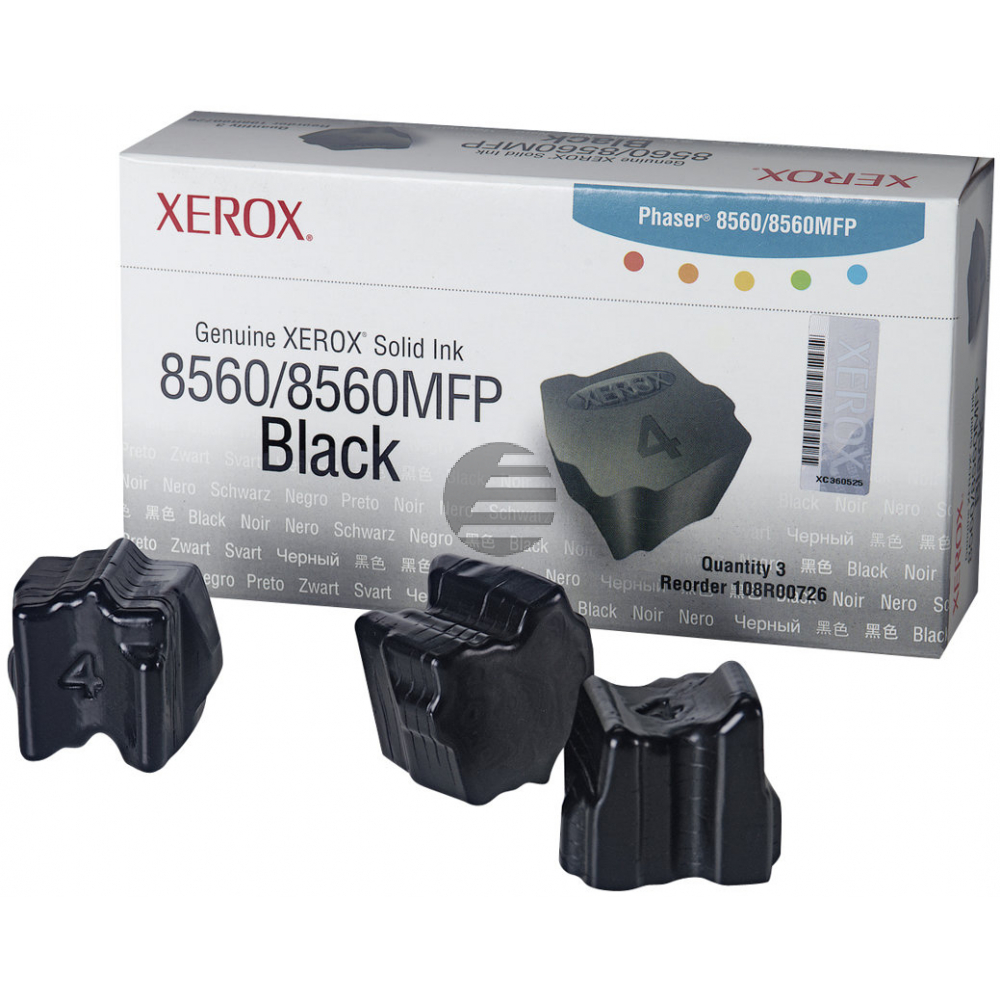 Xerox Colorstix 3 x schwarz (108R00726)