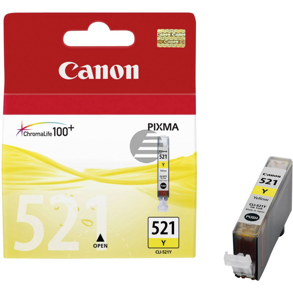 Canon Tintenpatrone gelb (2936B001, CLI-521Y)