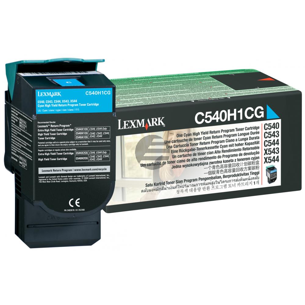 Lexmark Toner-Kit Prebate cyan HC (C540H1CG)