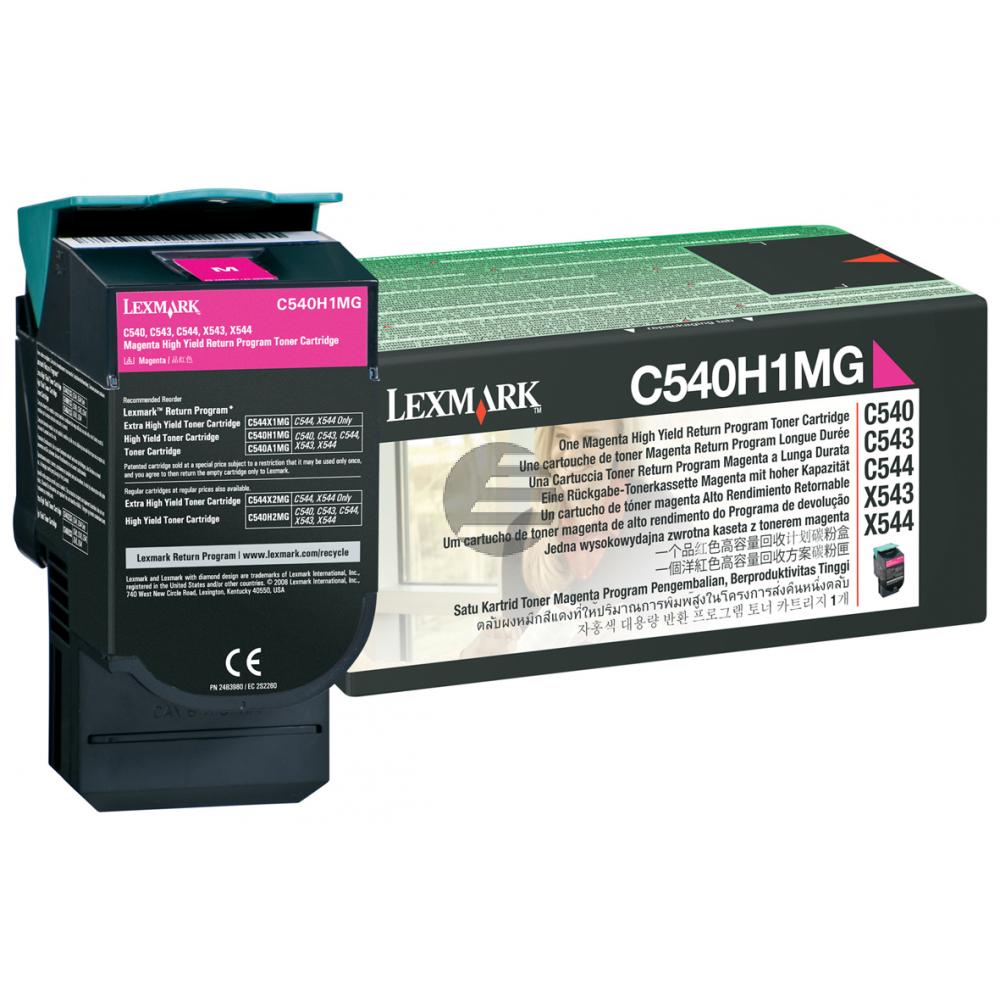 Lexmark Toner-Kit Prebate magenta HC (C540H1MG)