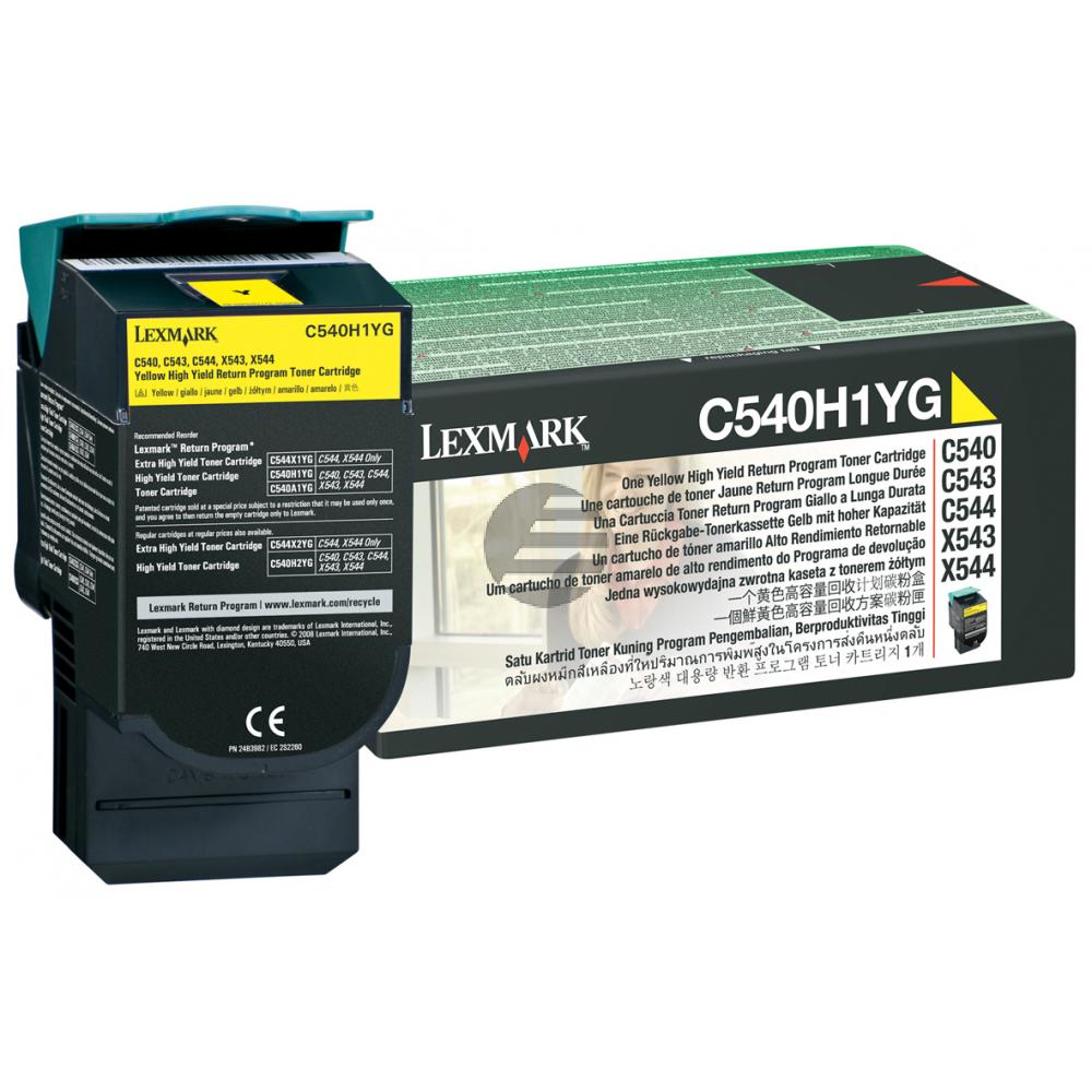 Lexmark Toner-Kit Prebate gelb HC (C540H1YG)