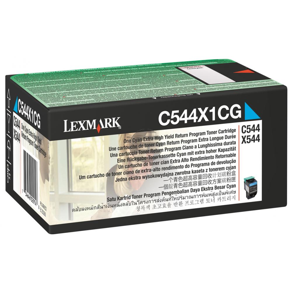 Lexmark Toner-Kit Prebate cyan HC plus (C544X1CG)