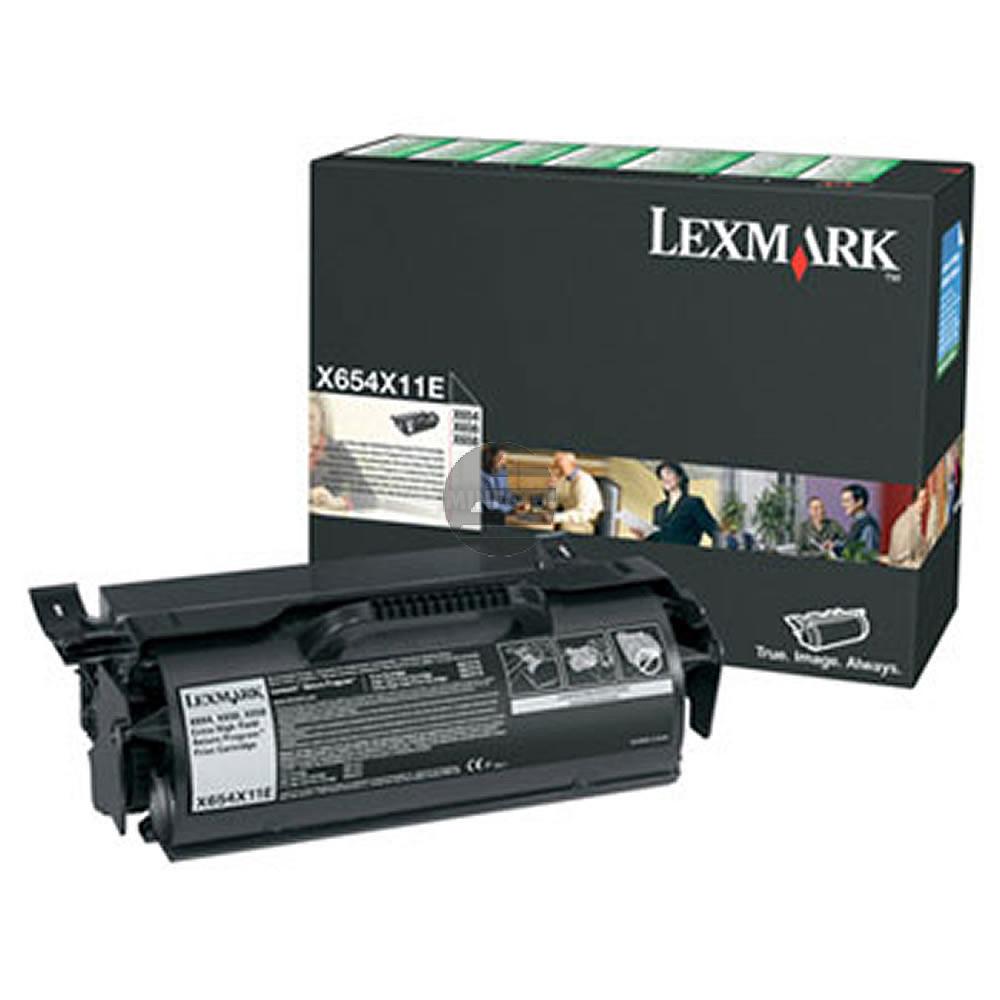 Lexmark Toner-Kartusche Prebate schwarz HC plus (X654X11E)