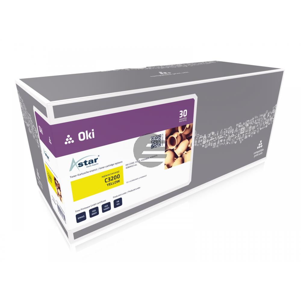 Astar Toner-Kit gelb HC (AS13537) ersetzt 42804537