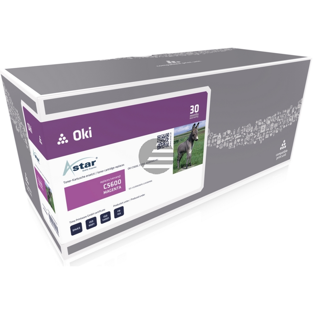 Astar Toner-Kit magenta (AS12906) ersetzt 43381906