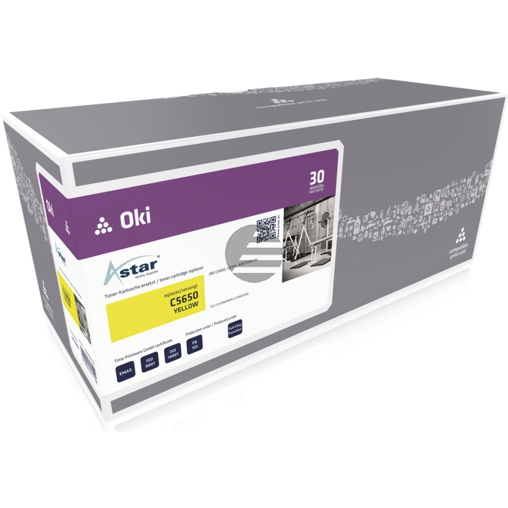 Astar Toner-Kit gelb (AS13305) ersetzt 43872305