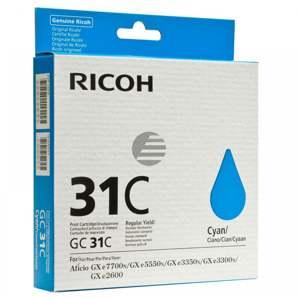 Ricoh Gel-Kartusche cyan (405689, GC31C)