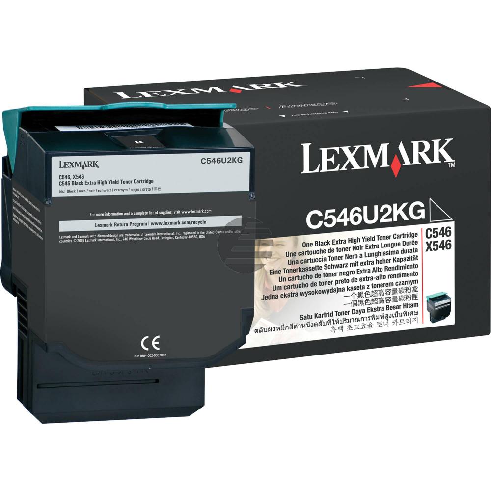 Lexmark Toner-Kartusche schwarz HC plus (C546U2KG)