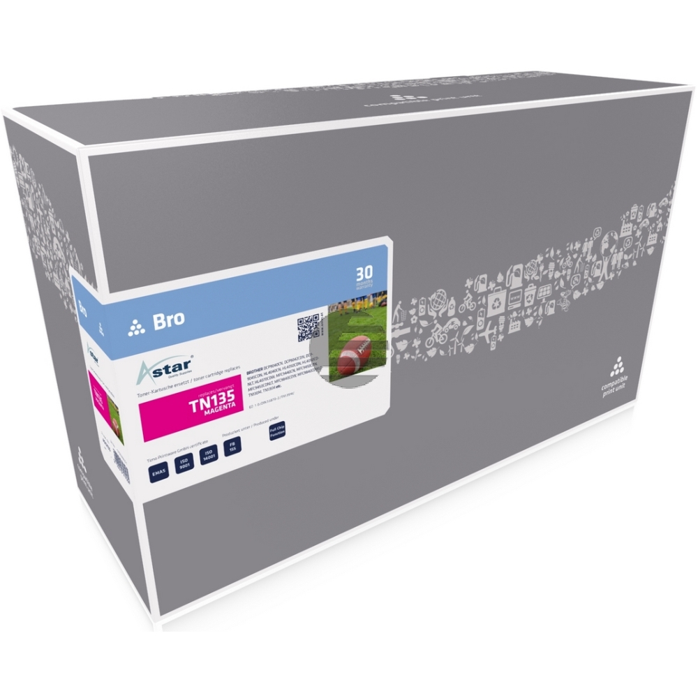 Astar Toner-Kit magenta HC (AS12135) ersetzt TN-135M