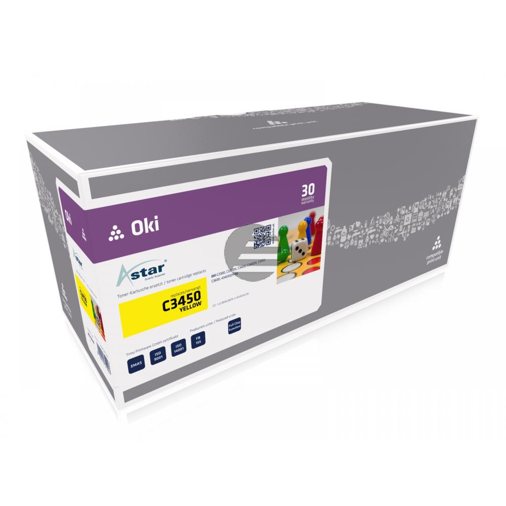 Astar Toner-Kit gelb HC plus + (AS13329) ersetzt 43459329
