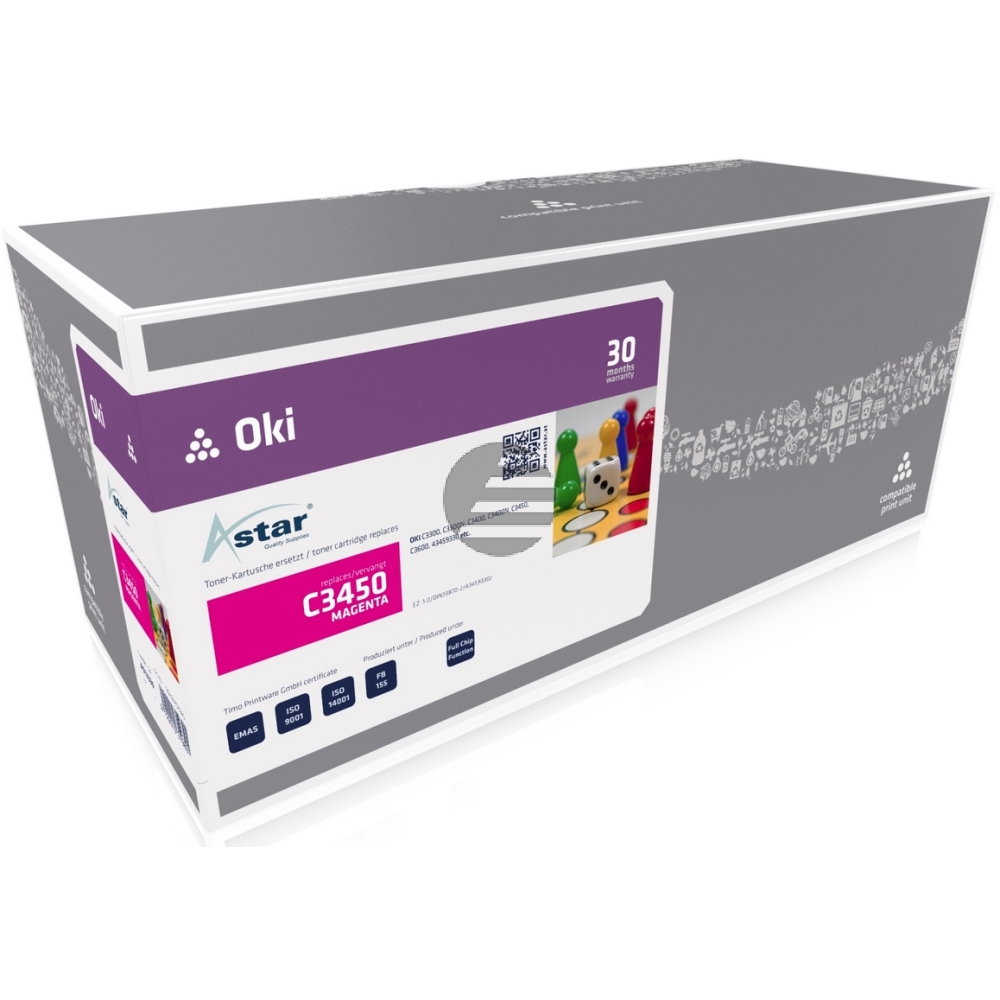 Astar Toner-Kit magenta HC plus + (AS12330) ersetzt 43459330