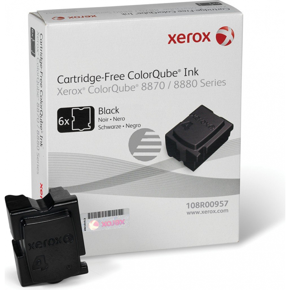 Xerox Colorstix 6 x schwarz (108R00957)