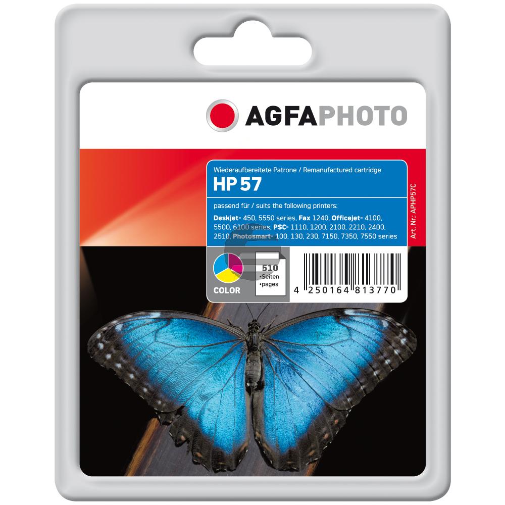 Agfaphoto Tintendruckkopf cyan/magenta/gelb HC (APHP57C) ersetzt 57