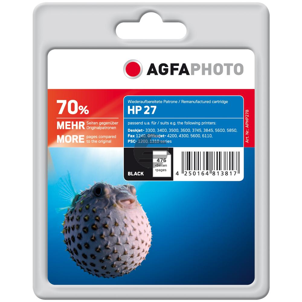 Agfaphoto Tintendruckkopf schwarz HC (APHP27B) ersetzt 27