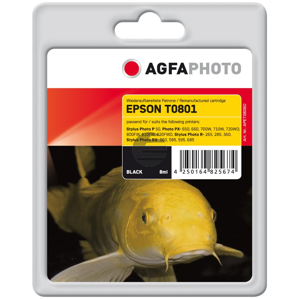 Agfaphoto Tintenpatrone schwarz (APET080BD) ersetzt T0801