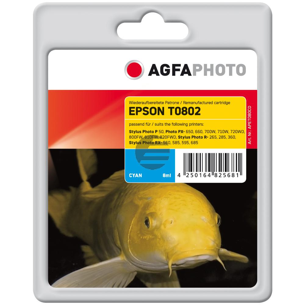 Agfaphoto Tintenpatrone cyan (APET080CD) ersetzt T0802