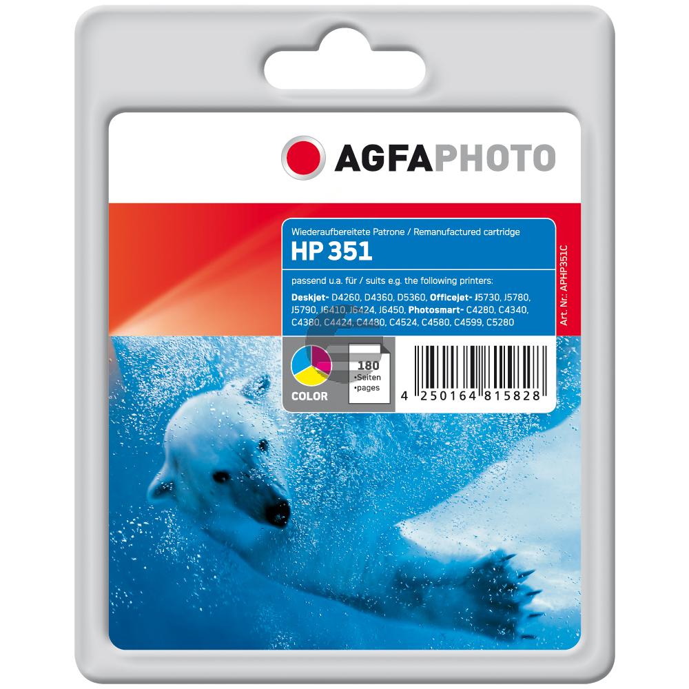 Agfaphoto Tintendruckkopf cyan/magenta/gelb (APHP351C) ersetzt 351