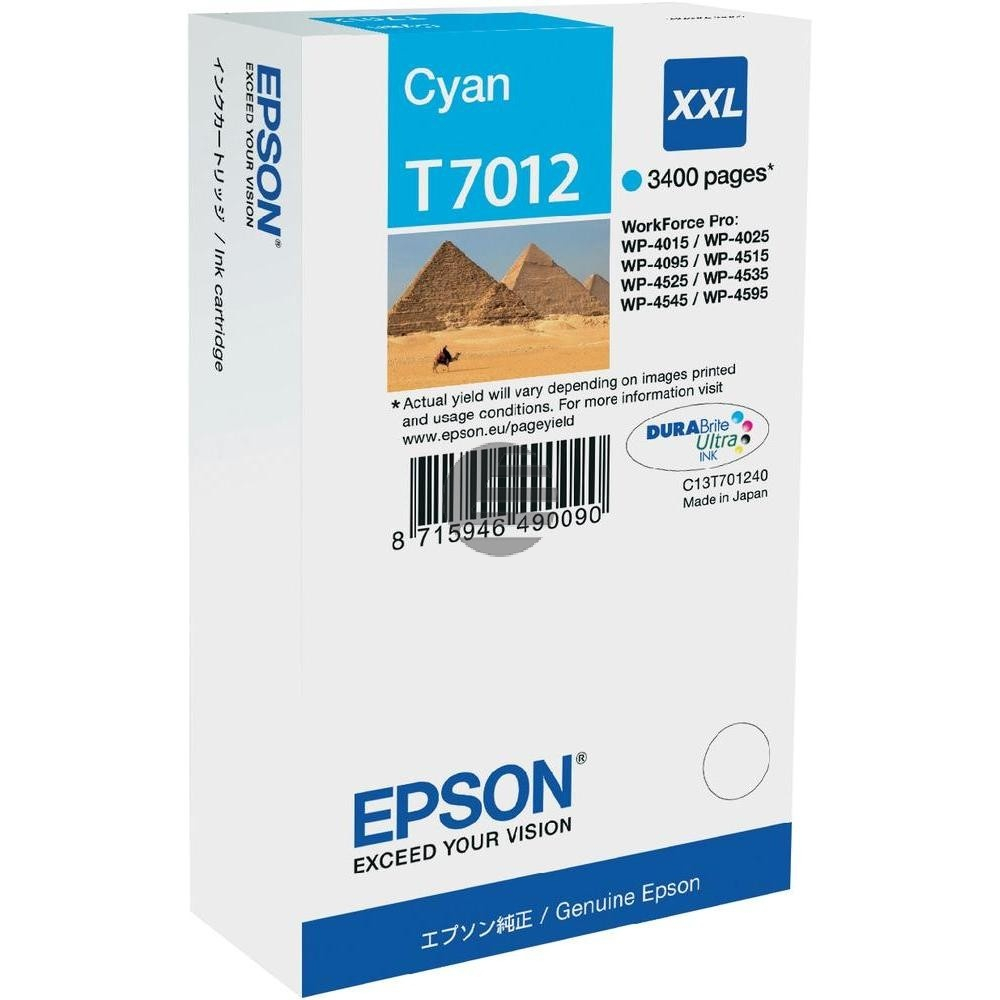 Epson Tintenpatrone cyan HC plus (C13T70124010, T7012)