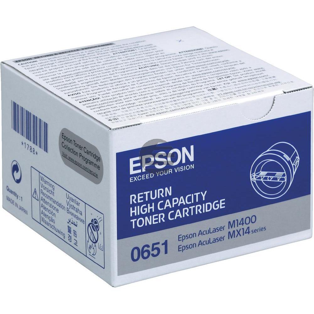 Epson Toner-Kit Return schwarz HC (C13S050651, 0651)