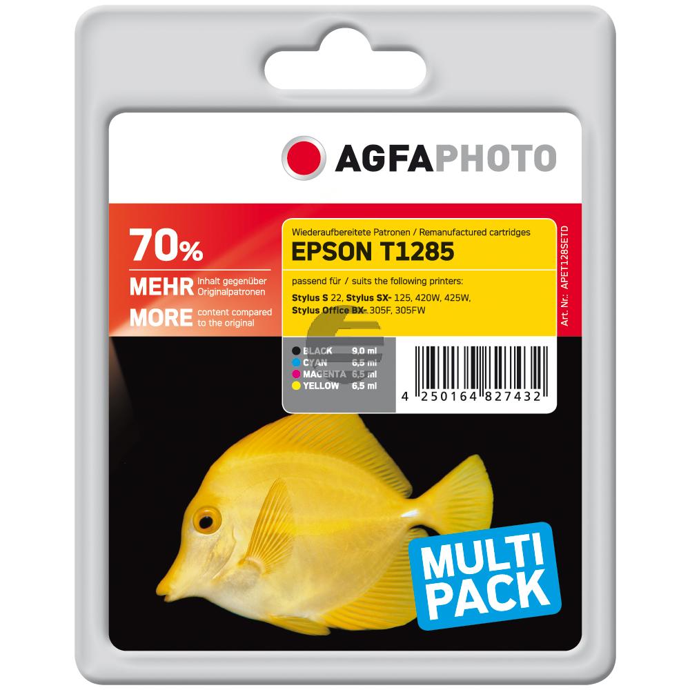 Agfaphoto Tintenpatrone gelb, magenta, schwarz, cyan (APET128SETD) ersetzt T1285