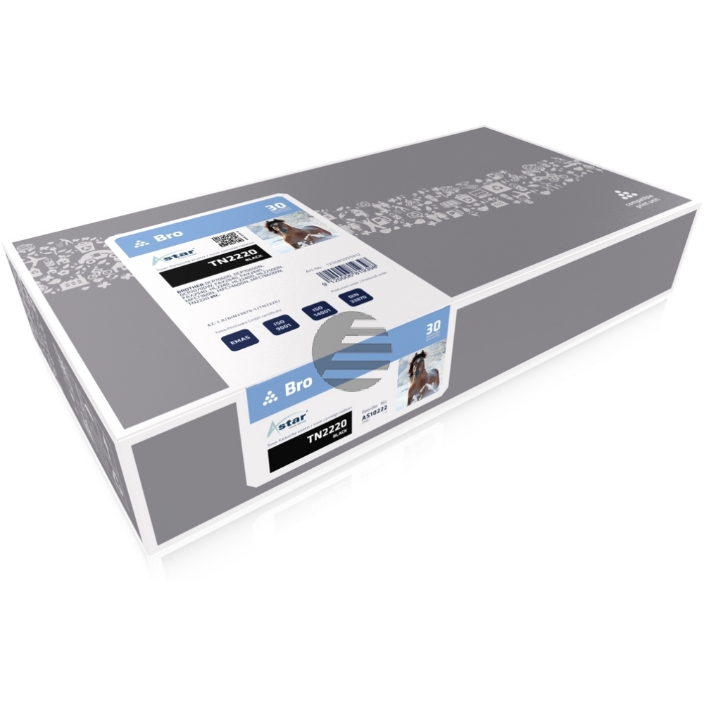 Astar Toner-Kit schwarz HC (AS10222) ersetzt TN-2220 Astar Toner-Kit schwarz HC (AS10222) ersetzt TN-2220