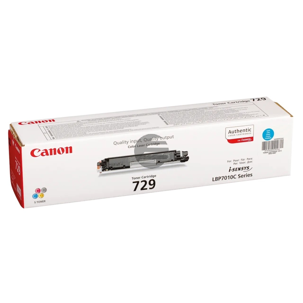 Canon Toner-Kartusche cyan (4369B002, 729)