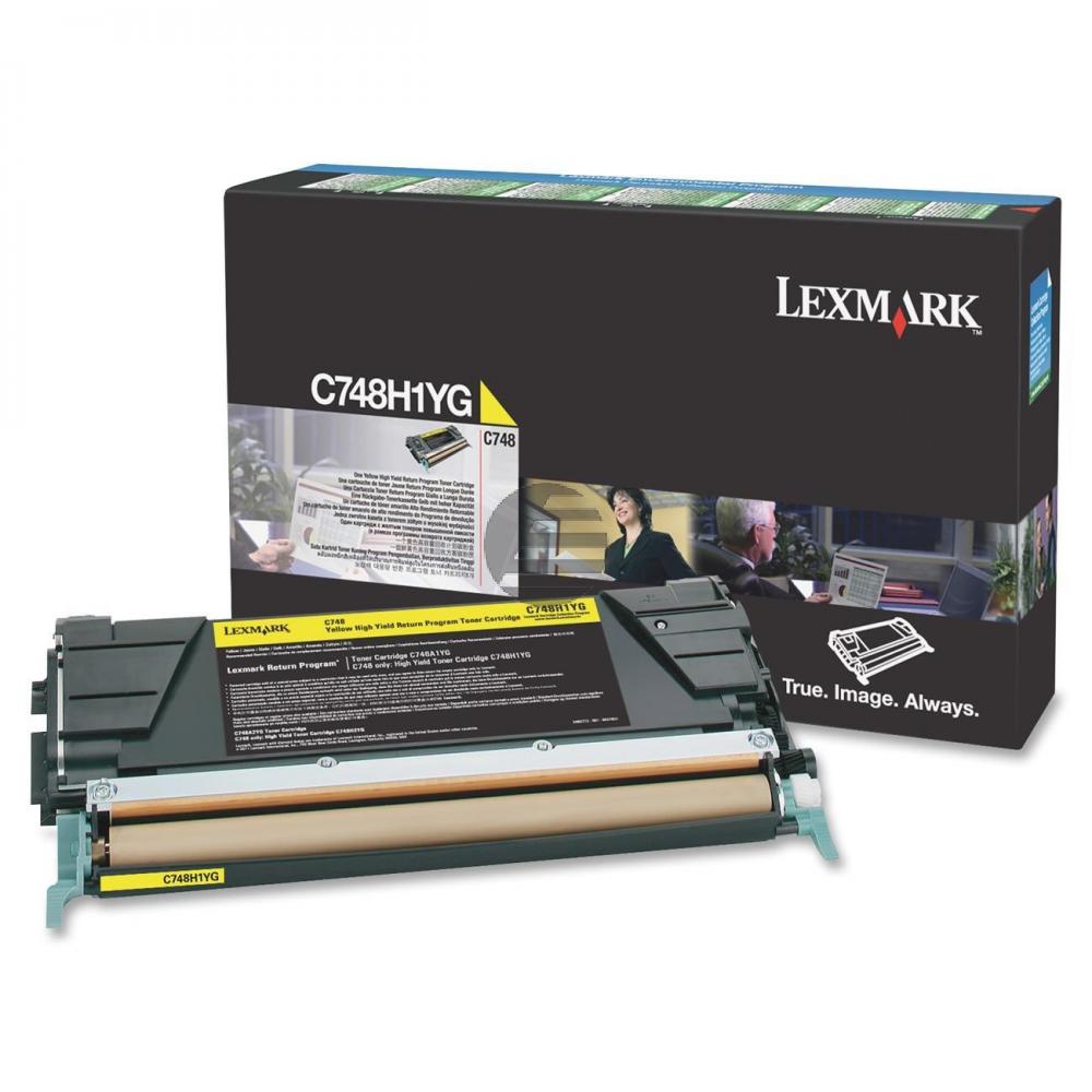 Lexmark Toner-Kit Return gelb HC (C748H1YG)