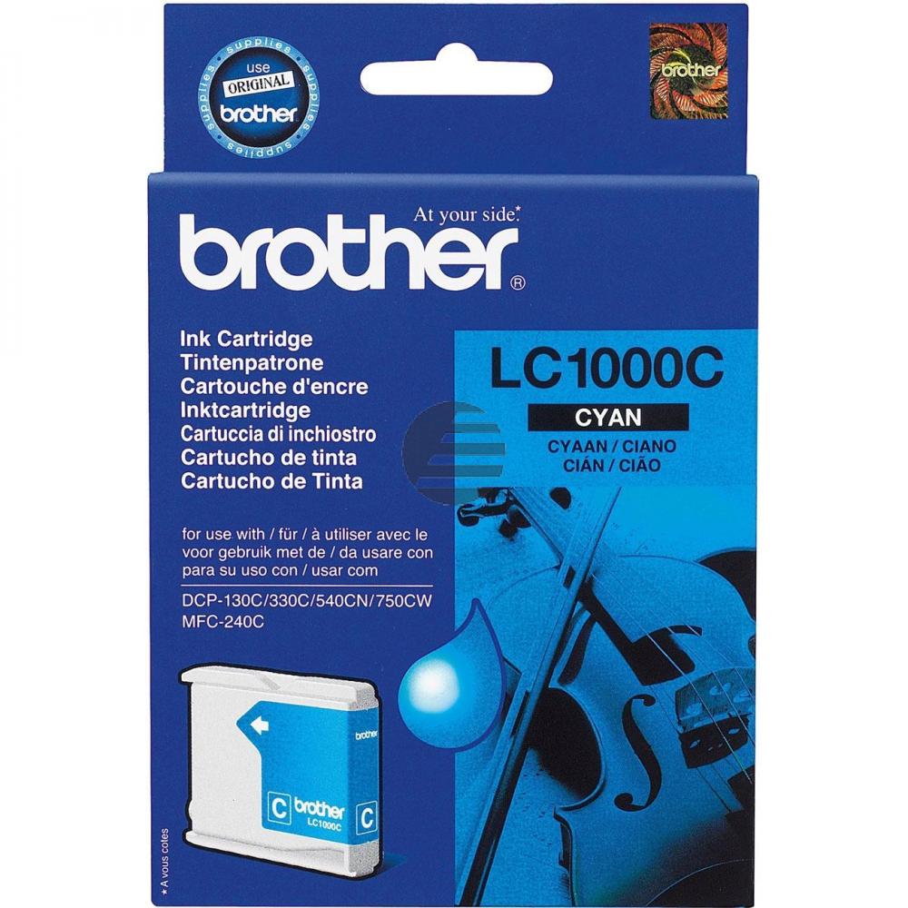 Brother Tintenpatrone cyan (LC-1000CBPDR)