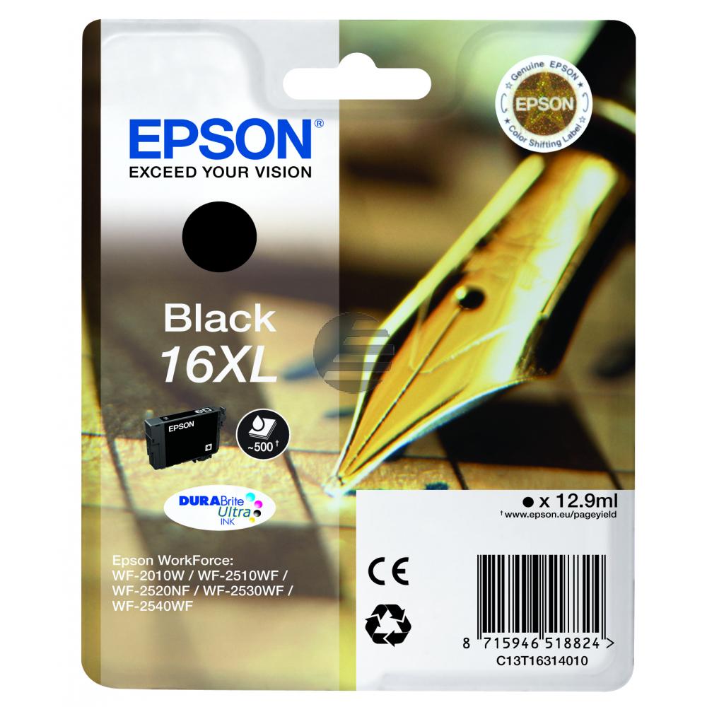 Epson Tintenpatrone schwarz HC (C13T16314010, T1631)