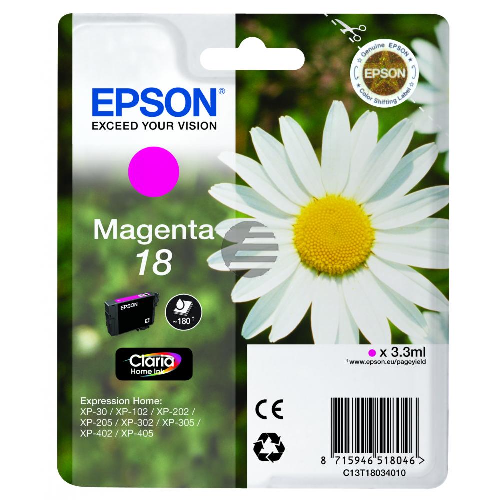 Epson Tintenpatrone magenta (C13T18034010, T1803)